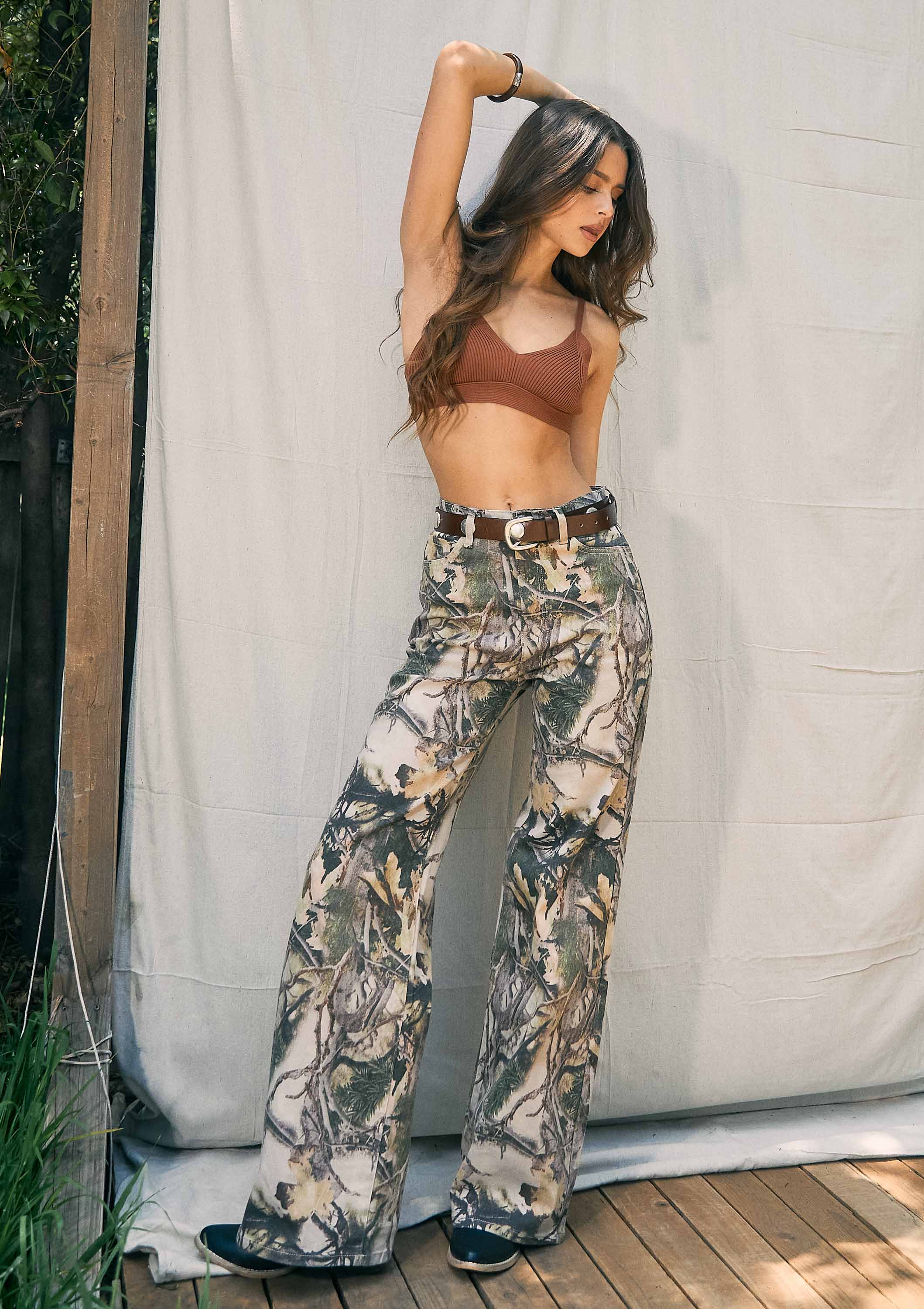Combat Muse Camo Wide-Leg Jeans