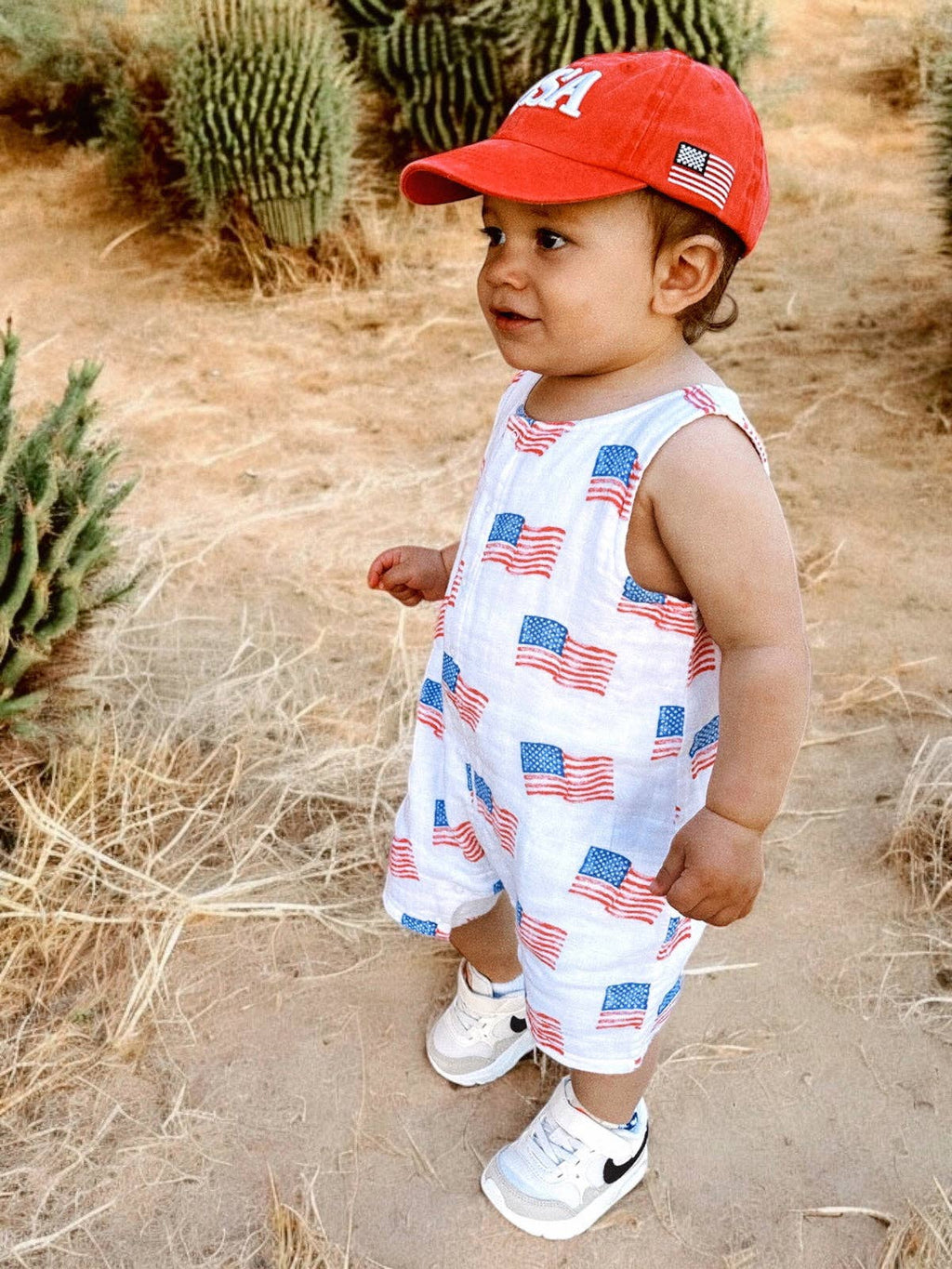 SpearmintLOVE -American Flag Romper