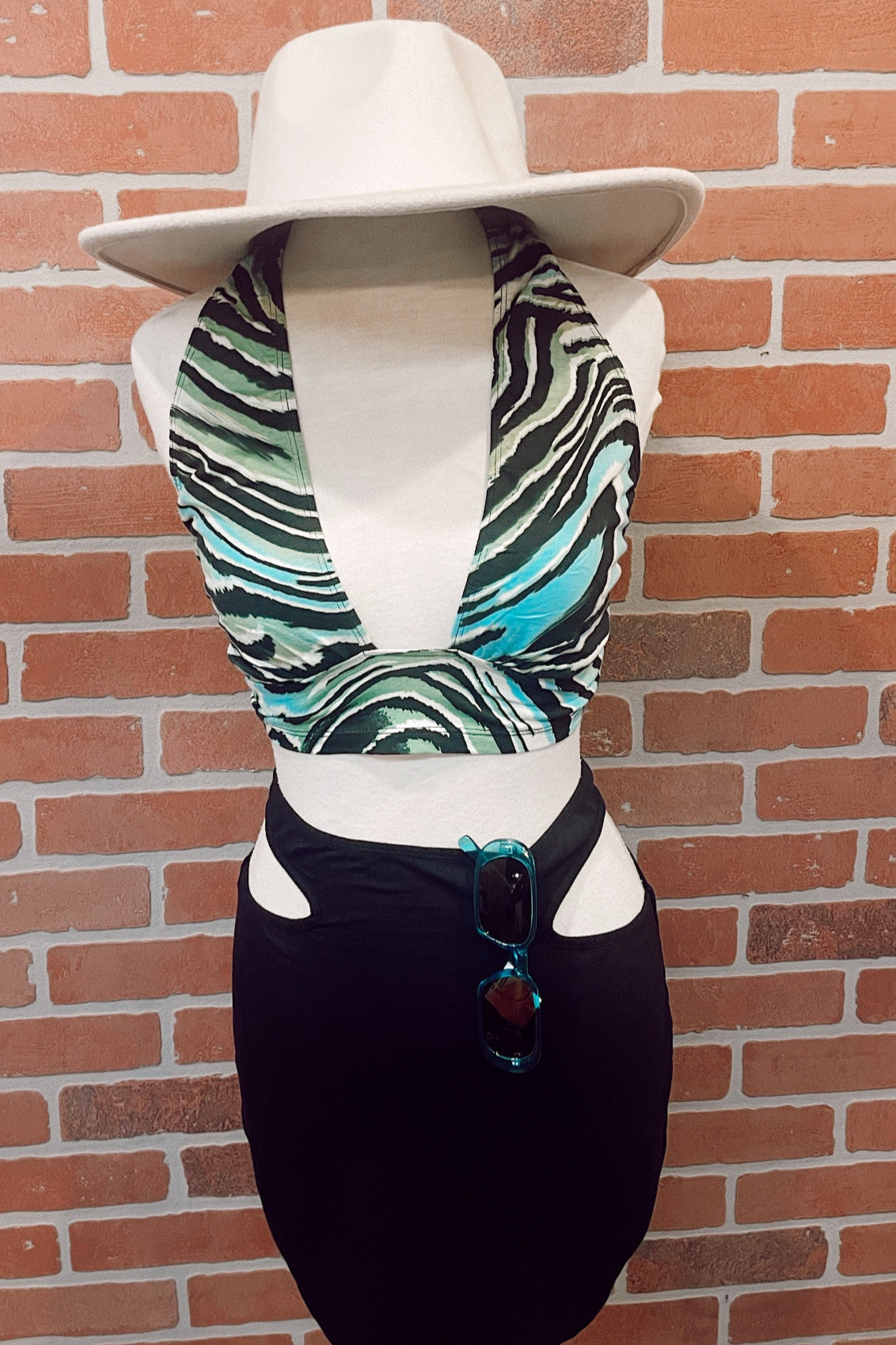 Motel Rocks Silta Top - Warped Zebra