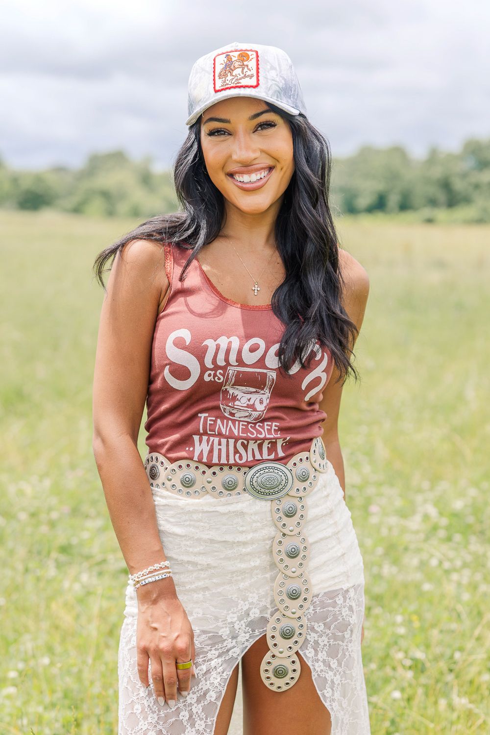 Smooth as Tennessee Whiskey Lace Tank