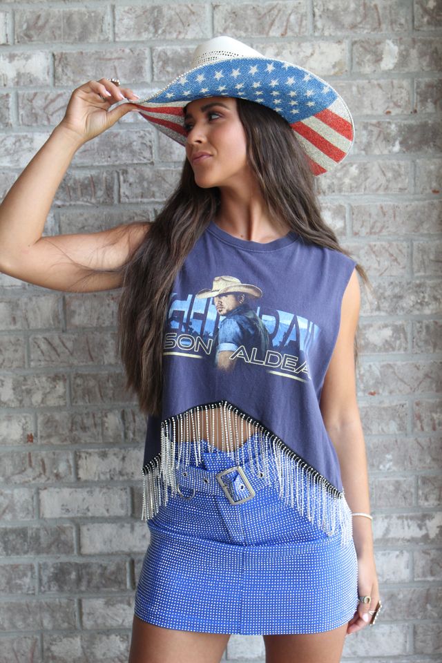 Pre-Order Official Rhinestone Cowgirl Hat - Flag