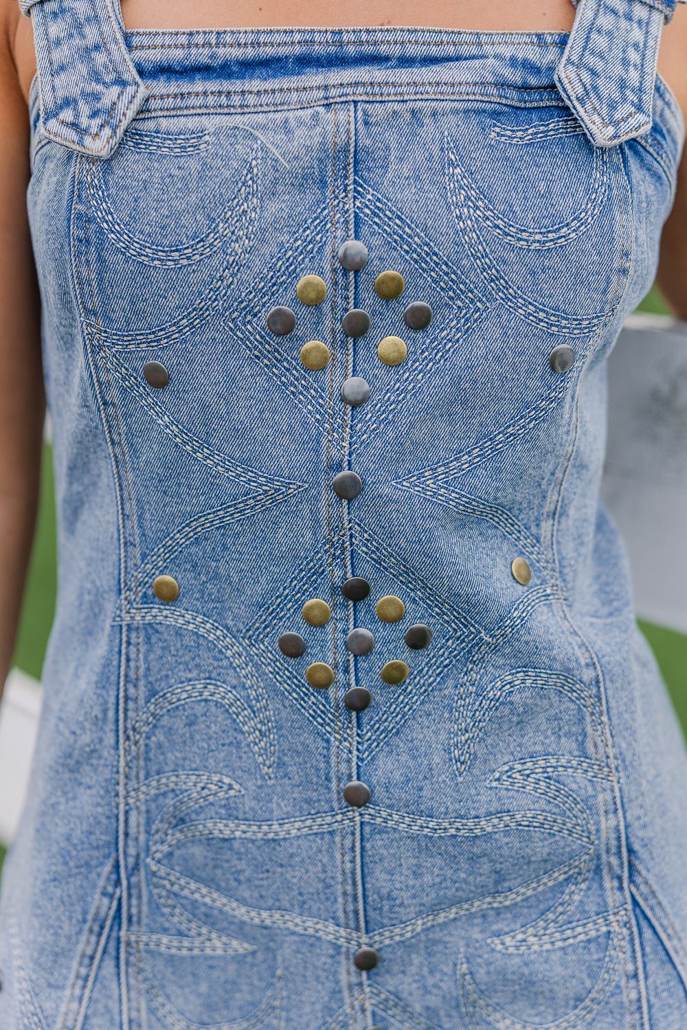 Pre-Order Stampede Buckle Dress-Denim