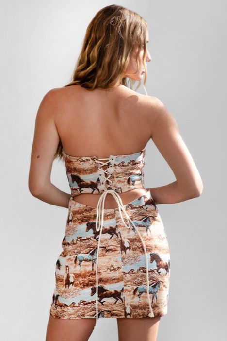 Desert Muse Strapless Mini Dress