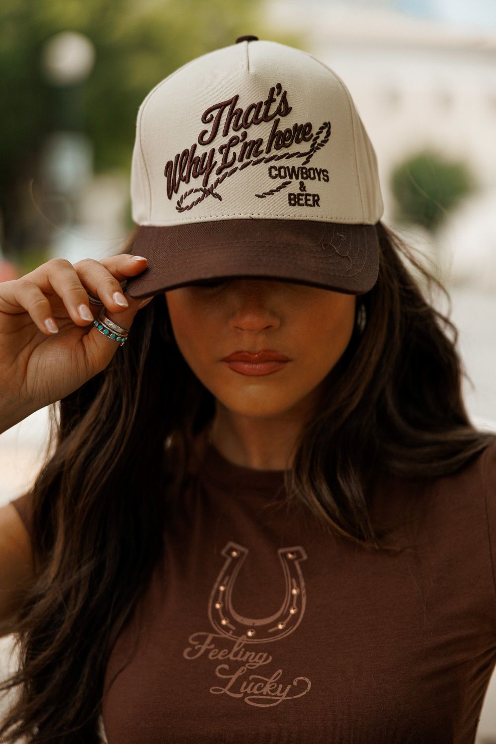 THAT'S WHY I'M HERE Cotton Trucker Cap